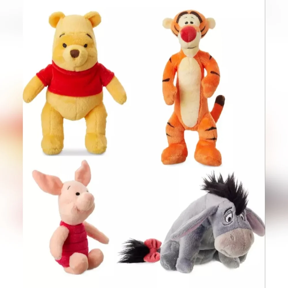 Disney Store Original Winnie The Pooh Mini Bean Plush Doll Set - Picture 1 of 10